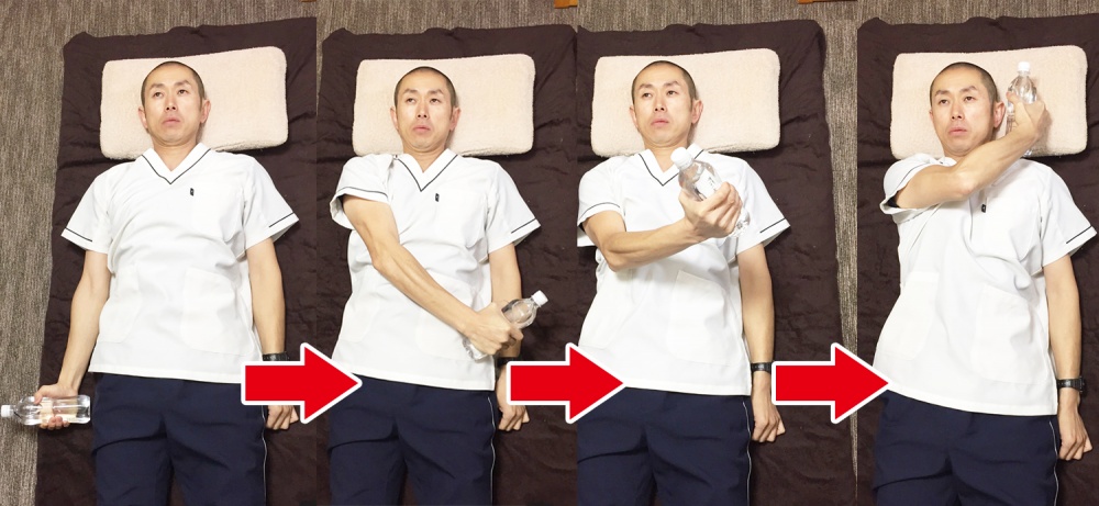 PNF訓練 健康側の左手を動かすことで麻痺のある 右側に体重を乗せやすくする効果が 期待できる